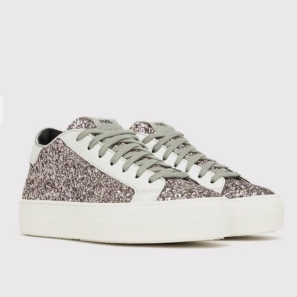 P448 Thea Sneakers in Pink Glitter
